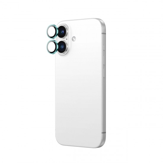 AmazingThing AR Aluminum 2 Lens Glass with Camera Lens Frame for iPhone 16 / 16 Plus - Green