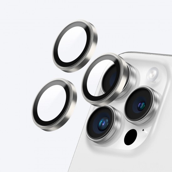 AmazingThing AR 3 Lens Glass Full Clear Tempered Glass for iPhone 16 Pro / 16 Pro Max - Transparent