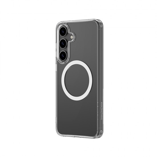 AmazingThing Minimal Mag Case with Magnetic Ring for Samsung Galaxy S25+ - Transparent