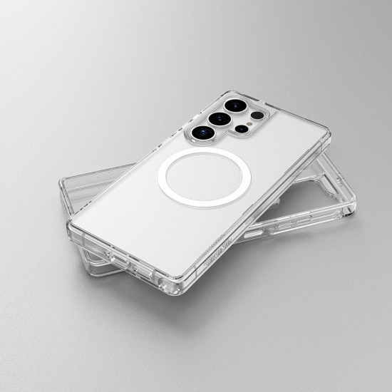 AmazingThing Minimal Mag Case with Magnetic Ring for Samsung Galaxy S25+ - Transparent