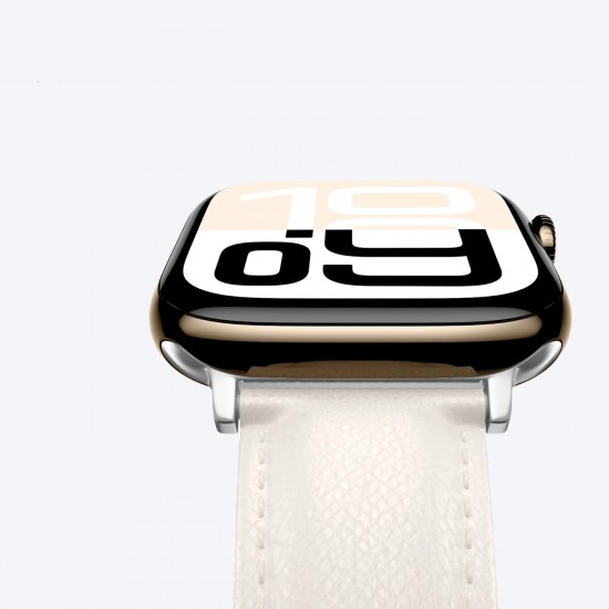 AmazingThing Class Band Leather Strap for Apple Watch 45 / 46 / 49 mm - Light Beige