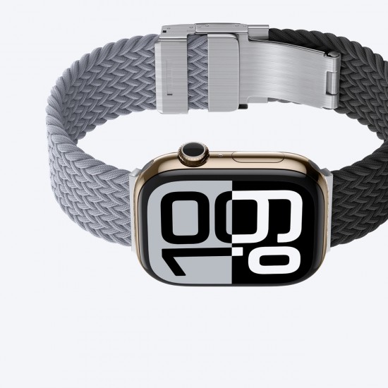 Set of 2 AmazingThing Blend Band for Apple Watch 45/46/49mm - Grey-Black/Grey
