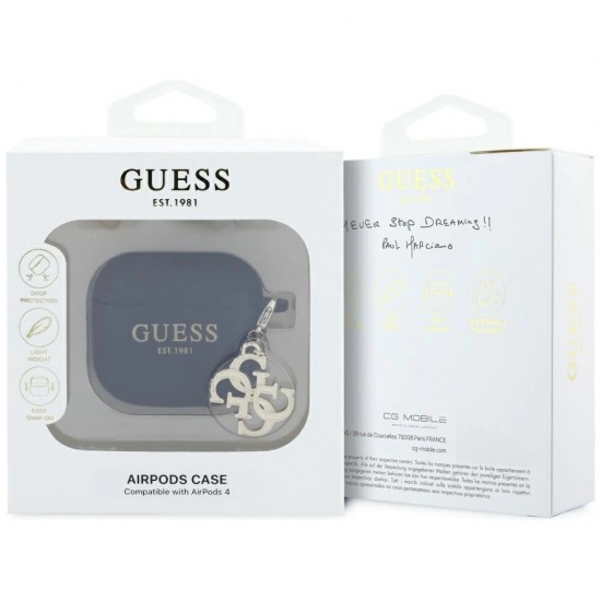 Guess 4G Charm Case for AirPods 4 - Black