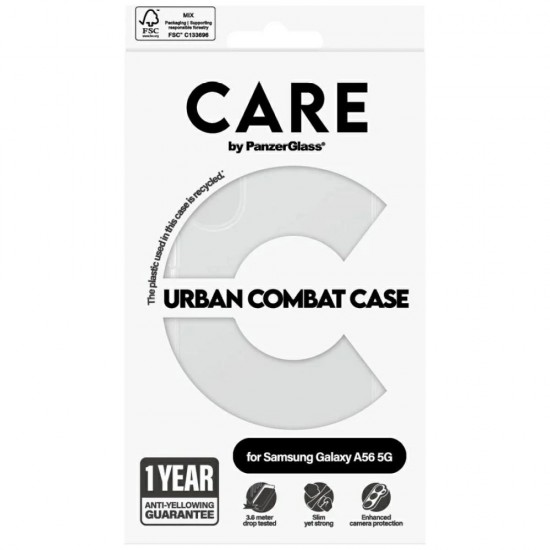 CARE by PanzerGlass Flagship Urban Combat Case for Samsung Galaxy A56 5G - Transparent