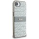 DKNY Repeat Texture Pattern with Tonal Stripe iPhone 16e Case - Beige