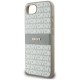 DKNY Repeat Texture Pattern with Tonal Stripe iPhone 16e Case - Beige