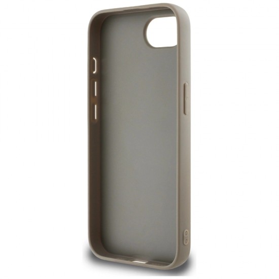 DKNY Repeat Texture Pattern with Tonal Stripe iPhone 16e Case - Beige