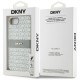 DKNY Repeat Texture Pattern with Tonal Stripe iPhone 16e Case - Beige