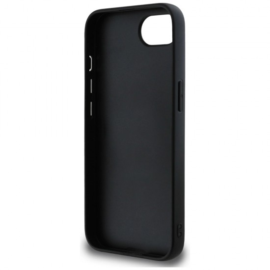 DKNY Repeat Texture Pattern with Tonal Stripe case for iPhone 16e - black