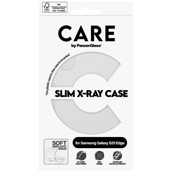CARE by PanzerGlass Fashion X-Ray Case for Samsung Galaxy S25 Edge - Transparent