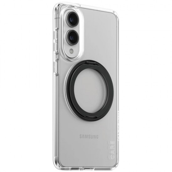 CARE by PanzerGlass Feature Black Kickstand & QI Case for Samsung Galaxy S25 Edge - Transparent