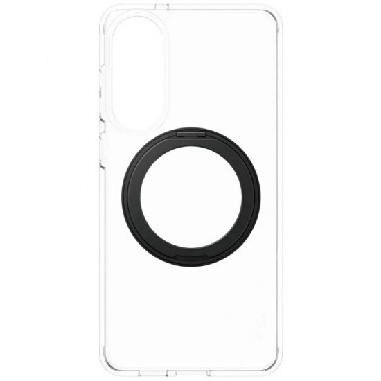 CARE by PanzerGlass Feature Black Kickstand & QI Case for Samsung Galaxy S25 Edge - Transparent