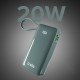 Powerbank SBS 10000 mAh 20W with built-in USB-C cable and digital display - gray