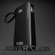 Powerbank SBS 10000 mAh 20W with built-in USB-C cable and digital display - black