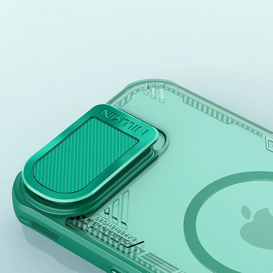 Nillkin Iceblade Prop Magnetic Case with Camera Cover and Stand for iPhone 16e - Green