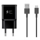 Samsung EP-TA200EBE USB-A 15W wall charger with EP-DR140ABE USB-A - USB-C cable (OOB Bulk - replacement packaging) - black