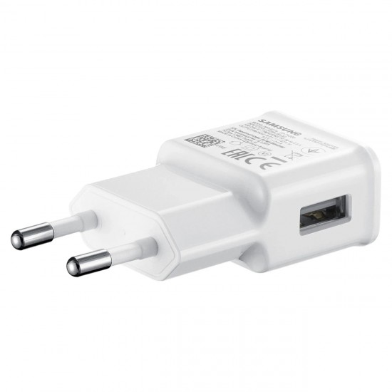 Samsung EP-TA200EWE USB-A 15W wall charger with EP-DR140AWE USB-A - USB-C cable (OOB Bulk - replacement packaging) - white