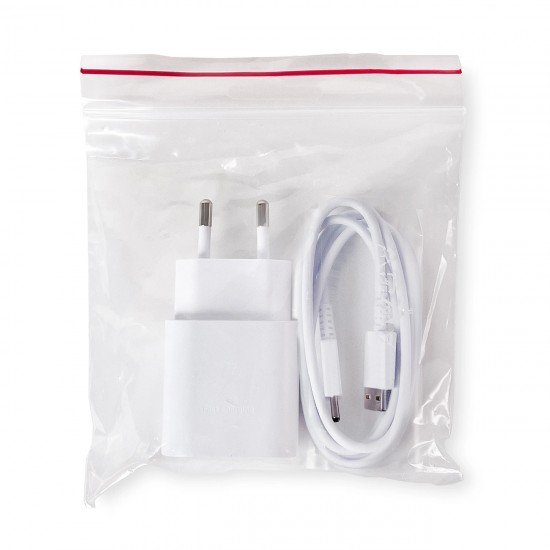 Samsung EP-TA200EWE USB-A 15W wall charger with EP-DR140AWE USB-A - USB-C cable (OOB Bulk - replacement packaging) - white