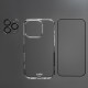 SBS set with D3O technology for iPhone 16 Pro - case + glass screen and camera protector - transparent