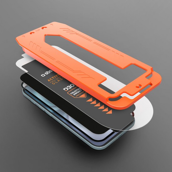 SBS tempered glass with D3O technology with applicator for iPhone 16 Pro
