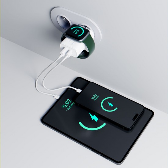 Inductive mains charger 3mk HARDY Charger PD 2in1 33W USB-C USB-A - white