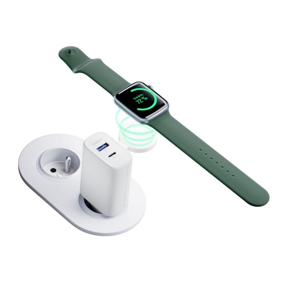 Inductive mains charger 3mk HARDY Charger PD 2in1 33W USB-C USB-A - white