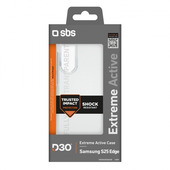 SBS D3O Case for Samsung Galaxy S25 Edge - Transparent