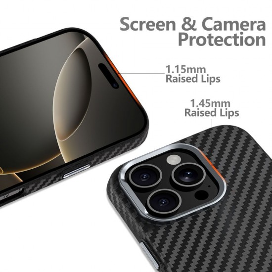 Tech-Protect Ion Carbon MagSafe Case for Samsung Galaxy S25 Ultra - Black