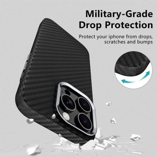 Tech-Protect Ion Carbon MagSafe Case for Samsung Galaxy S25 Ultra - Black