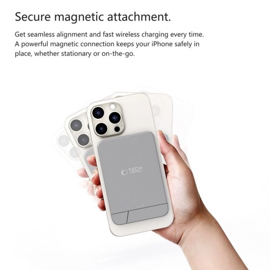 Powerbank Tech-Protect PB14 LifeMag MagSafe 10000 mAh - gray