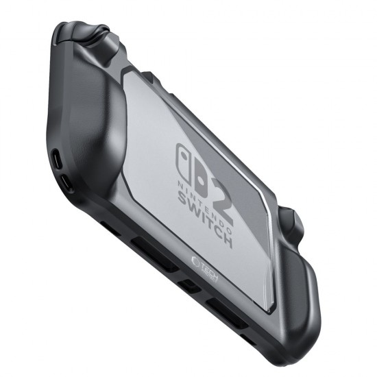 Tech-Protect MagMat Case for Nintendo Switch 2 - Black and Transparent