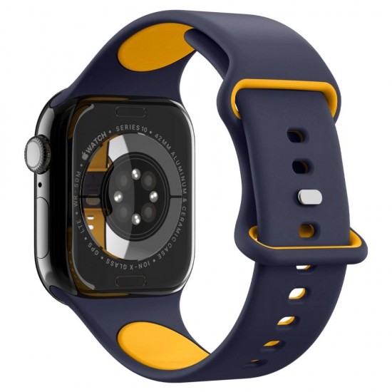 Spigen Nano Pop Strap for Apple Watch 40/41/42 mm - Navy Blue/Orange