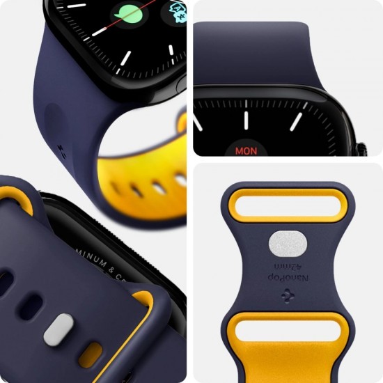 Spigen Nano Pop Strap for Apple Watch 40/41/42 mm - Navy Blue/Orange