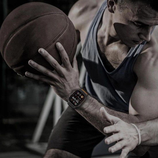 Tech-Protect Nylon Slip Strap for Apple Watch 44 / 45 / 46 / 49 mm - Black