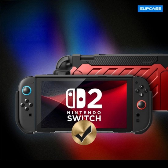 Supcase Unicorn Beetle Pro Case for Nintendo Switch 2 - Red and Black