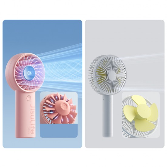 Jisulife Handheld Fan Life4 3600mAh Portable USB Fan - Pink