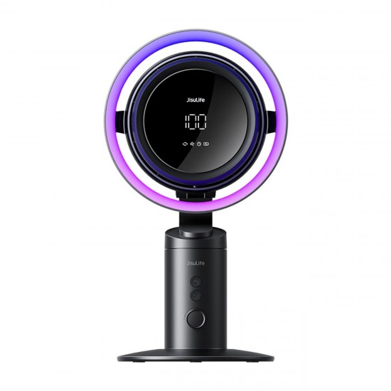 Jisulife Table Fan Pro3 10000mAh Desktop Turbine Fan with Filter - Dark Gray