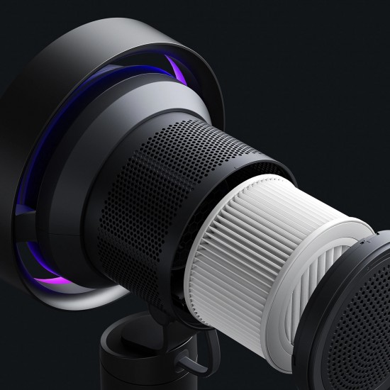 Jisulife Table Fan Pro3 10000mAh Desktop Turbine Fan with Filter - Dark Gray