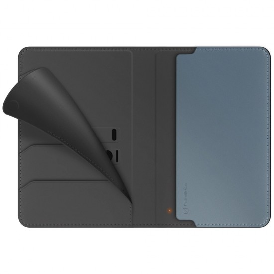 Uniq Belmont Passport Case with Apple Find My RFID Blocking Gray Blue