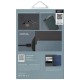 Uniq Belmont Passport Case with Apple Find My RFID Blocking Gray Blue
