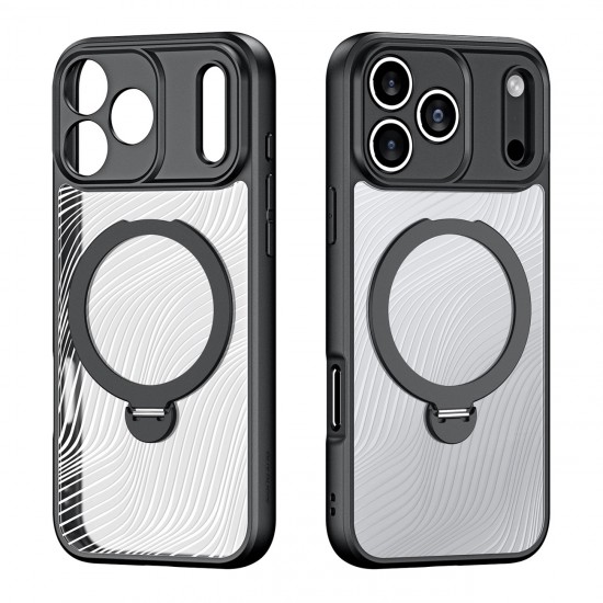 Dux Ducis Aimo Mag Case with Magnetic Ring and Stand for iPhone 17 Pro – Black