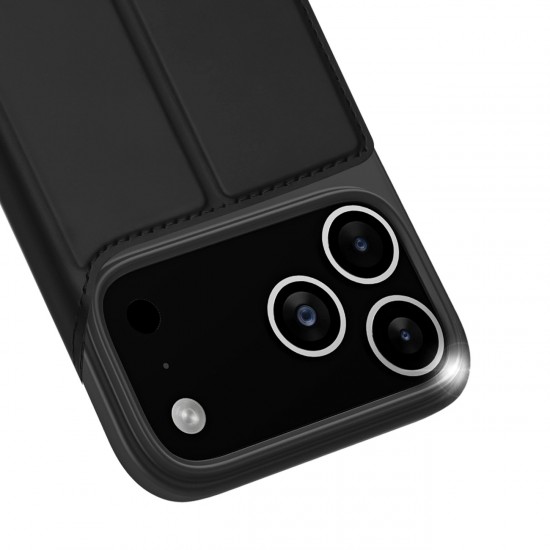 Dux Ducis Skin Pro Case for iPhone 17 Pro Max with Flip and Card Slot - Black
