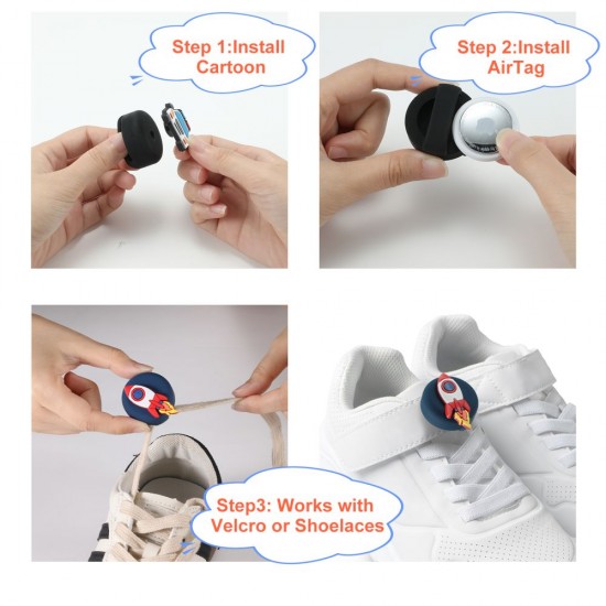 Tech-Protect Smooth 4-pack Case for Apple AirTag 1/2 for Kids - Multicolor