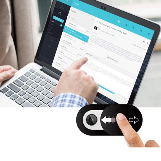 Tech-Protect Cam Fit+ 3-pack laptop camera cover - black