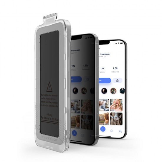 Tech-Protect Quick Set Spy+ Privacy Glass 2-pack for iPhone 12 / 12 Pro