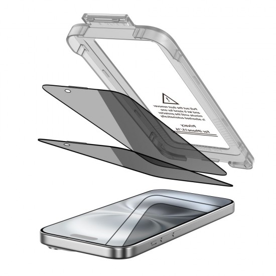 Tech-Protect Quick Set Spy+ Privacy Glass 2-pack for iPhone 15 / 16