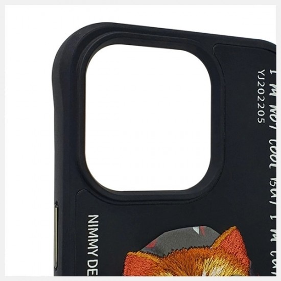 Nimmy Glasses Cool Cat Case for iPhone 15 Pro Max - Black