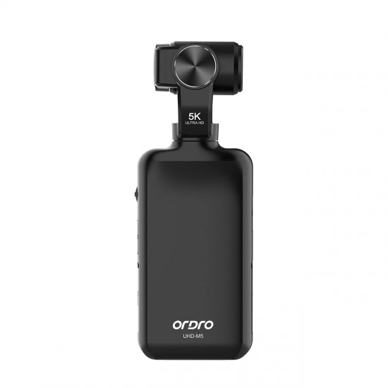 Ordro Pocket M5 3-Axis Gimbal Camera, 5K, for Vlogging and YouTube – Black
