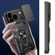 Hybrid Armor Camshield iPhone 17 Pro Case with Stand and Camera Cover - Black