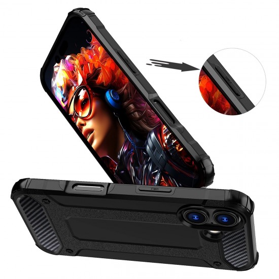 Hybrid Armor case for iPhone 17 - black